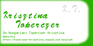 krisztina toperczer business card